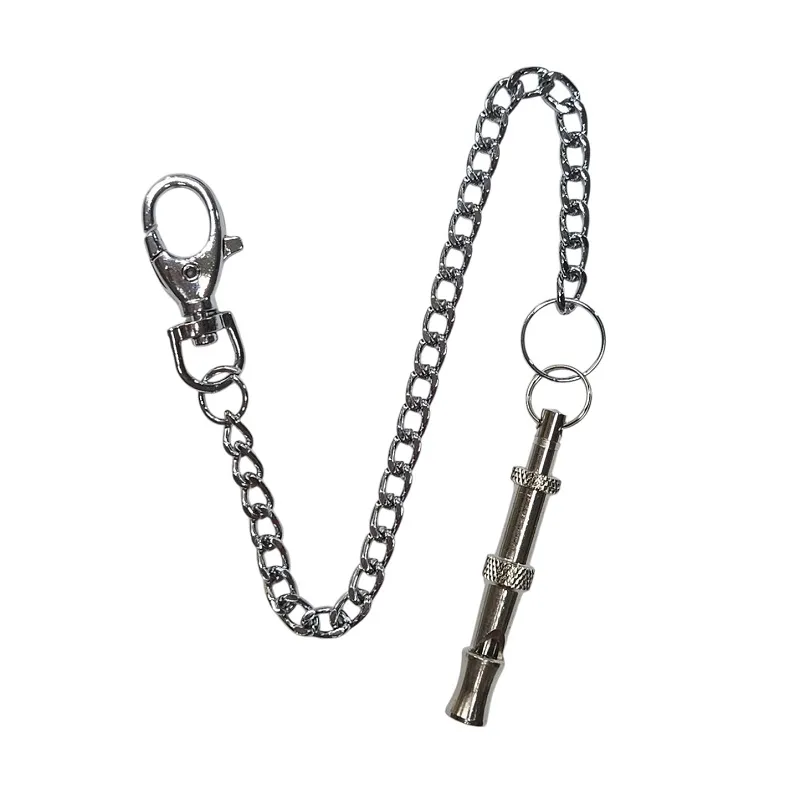 High frequency dog whistle with chain