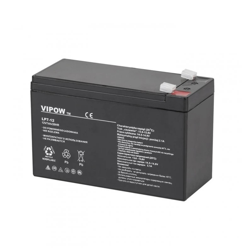 VIPOW - Replacement battery LP7-12 12V/7Ah