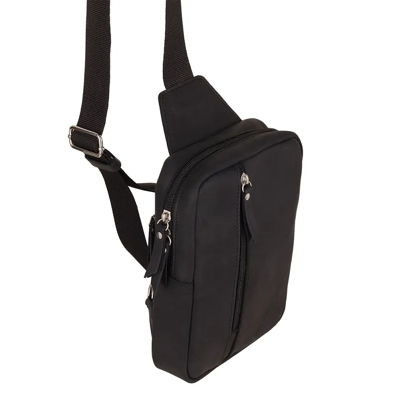 2wolfs PANDA Crossbody Bag - Black