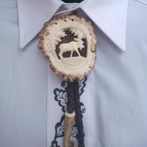 Hunting tie Bolo-Deer - handmade