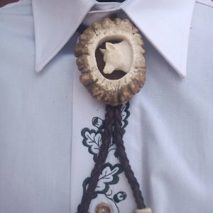 Hunting tie Bolo - VLK - handmade
