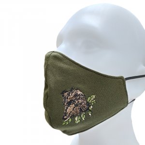 Embroidered drape - wild boar