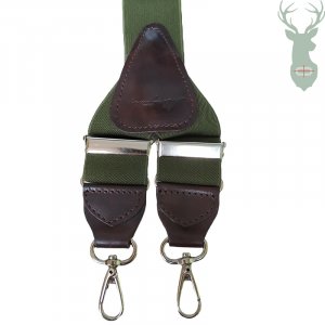 Premium braces with leatherette - dark