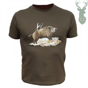 Children's T-shirt - wild boar in the forest