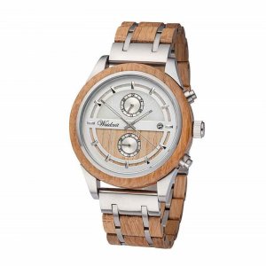Wooden Watch Beer Silver