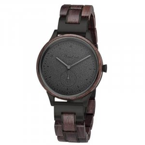 Men's wooden watch Mystik Black
