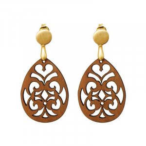 Wooden earrings Bohéme Walnut