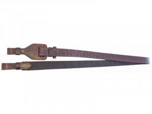 Leather gun belt with pattern