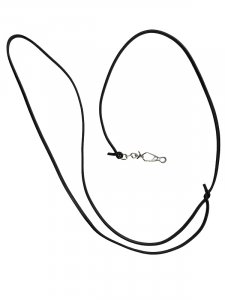 Leash made of oval leather brown