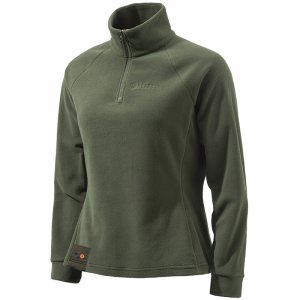 Women's Half Zip Fleece Sweatshirt - Green
