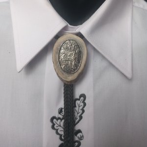 Hunting tie Bolo - Deer chrome I