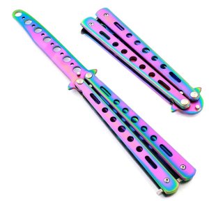 Training knife bow tie - rainbow