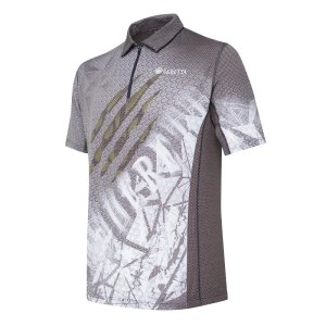 Rush Scratch polo shirt - Black &amp; Green Stone