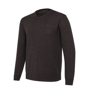 Merino V-Neck Sweater - Brown Bark