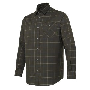 Jargo Stretch Shirt - Bark &amp; Sage Check