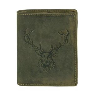 Green Burry Leather Wallet - Royal Deer Green