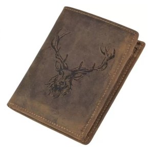 Green Burry Leather Wallet - Royal Deer Brown