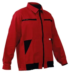 Monter jacket with button/zip red