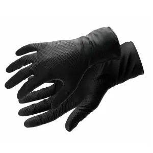 WUSSOW disposable nitrile gloves with diamond texture black