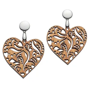 Wooden earrings Coeur de Fleur & Barrique