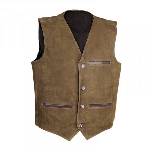 OLIVE leather vest