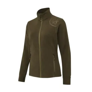 HP Logo Woman's Full Zip Fleece - Green Moss