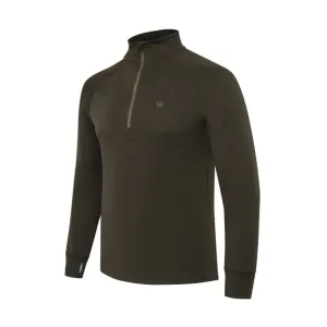 Glider Merino Half Zip Sweater - Brown Bark