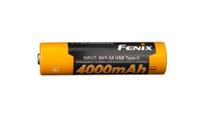 Rechargeable USB-C battery Fenix 18650 4000 mAh (Li-Ion)