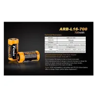 FENIX RCR123A USB rechargeable battery