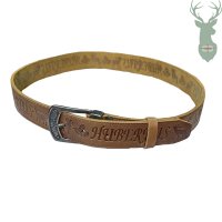Hubertus leather belt - olive