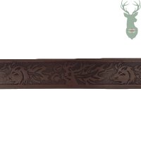 Leather belt - Deer and Wild Boar