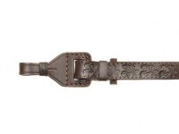 Leather gun belt with pattern