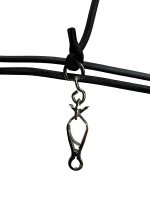 Leash made of oval leather brown