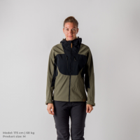 ZARA women's softshell jacket black - dark green