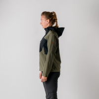 ZARA women's softshell jacket black - dark green