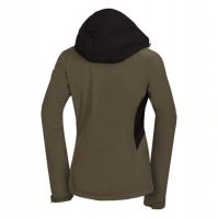 ZARA women's softshell jacket black - dark green