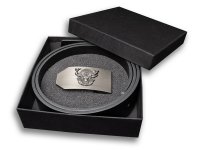 DarKing - Leather belt Hunters 40mm black-bevel, 110