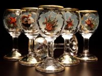 Jagerglass - Set with 0,7l bottle + 40 ml stemmed liqueur glass