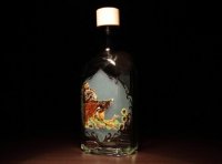 Jagerglass - Set with bottle 0,7l on a large tray + liqueur 50 ml
