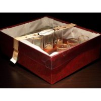 Jagerglass - Set with bottle 0,5l on small tray + liqueur 30 ml