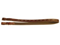 Leather gun belt lined with non-slip rubber brown