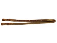 Leather gun belt lined with non-slip rubber brown