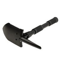 PETREQ foldable Tactical MINI shovel with case - black