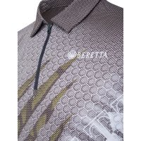 Rush Scratch polo shirt - Black &amp; Green Stone