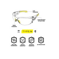 Mechanix Tactical shooting glasses Type-N - Smoke Frame
