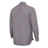 Ellis LS Shirt - White &amp; Bordeaux Check