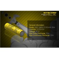Nitecore 18650 Li-ion battery 3100mAh 35A / 2pcs