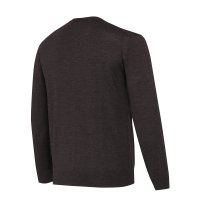 Merino V-Neck Sweater - Brown Bark