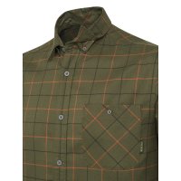 Jargo Stretch Shirt - Green Pumpkin Check
