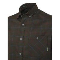 Jargo Stretch Shirt - Bark &amp; Burgundy Check